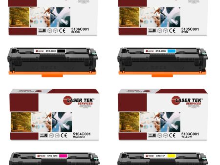 4 Pack Canon 067H BCYM HY Compatible Toner Cartridge | Laser Tek Services For Sale