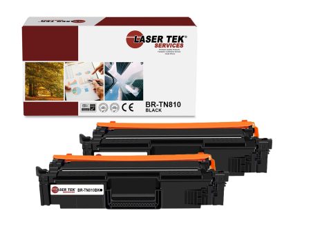 2 Pack Brother TN810 Black Compatible Toner Cartridge | Laser Tek Services Online