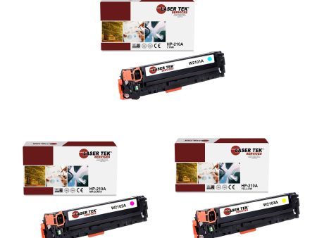 3 Pack HP 210A CYM Compatible Toner Cartridge | Laser Tek Services Discount