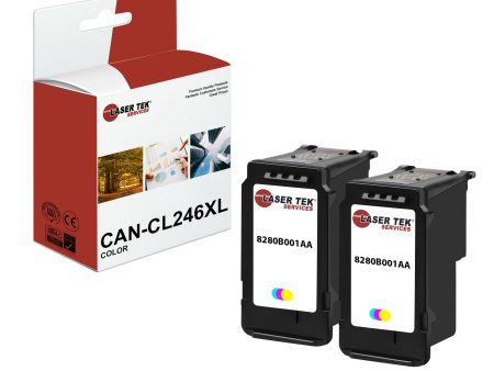 2 Pack Canon CL246XL Tri-Color HY Compatible Ink Cartridge | Laser Tek Services Online Sale