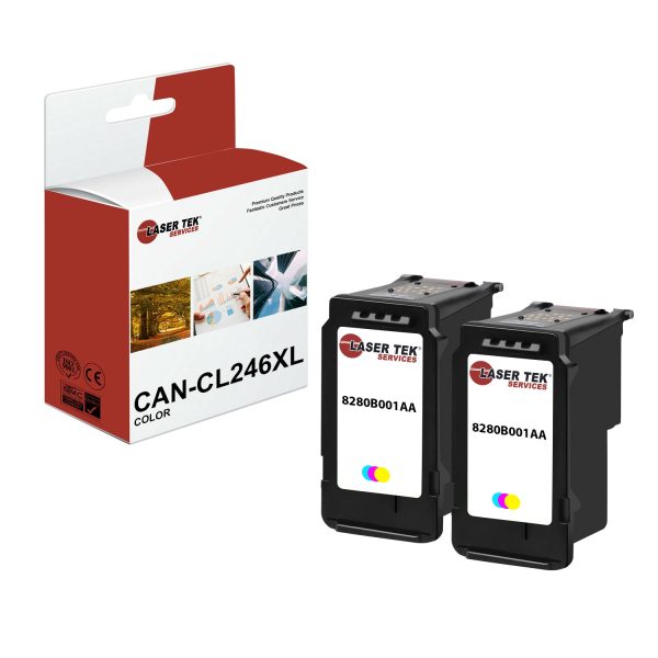 2 Pack Canon CL246XL Tri-Color HY Compatible Ink Cartridge | Laser Tek Services Online Sale