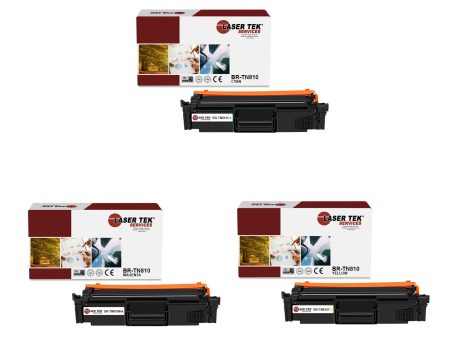 3 Pack Brother TN810 CYM Compatible Toner Cartridge | Laser Tek Services on Sale