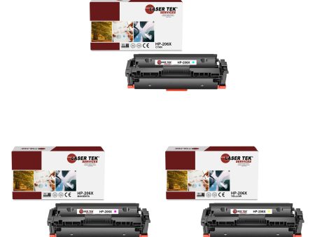 3 Pack HP 206X CYM HY Compatible Toner Cartridge | Laser Tek Services Discount