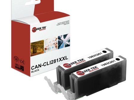 2 Pack Canon CLI281XXL Black Super HY Compatible Ink | Laser Tek Services For Discount