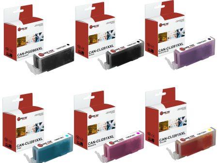 6 Pack Canon PGI280 CLI281 PBBCMYPC Super HY Compatible Ink | Laser Tek Services Hot on Sale