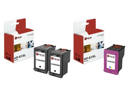 3 Pack HP 61XL Bk CL HY Compatible Ink Cartridge | Laser Tek Services Online now