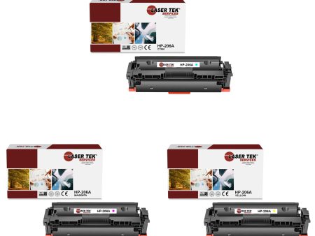 3 Pack HP 206A CYM Compatible Toner Cartridge | Laser Tek Services For Discount