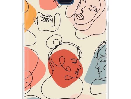 Abstract Faces Soft Cover for Samsung A6 Cheap