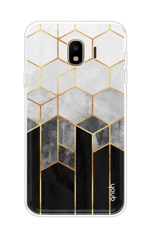 Hexagonal Pattern Soft Cover for Samsung J4 Online Sale