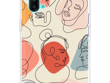 Abstract Faces Soft Cover for Oppo Reno 3 Discount