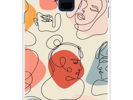 Abstract Faces Soft Cover for Samsung A6 Plus For Discount