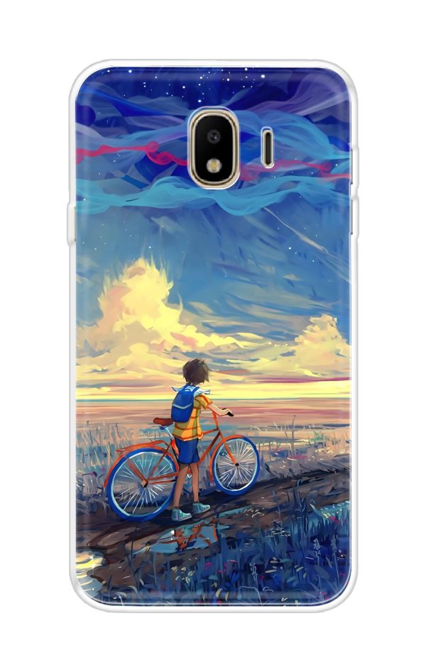 Riding Bicycle to Dreamland Soft Cover for Samsung J4 Cheap