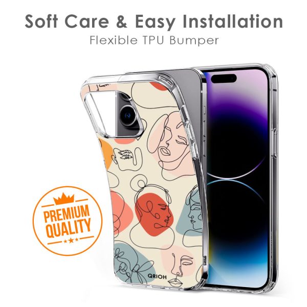 Abstract Faces Soft Cover for iPhone 11 Pro Max For Cheap