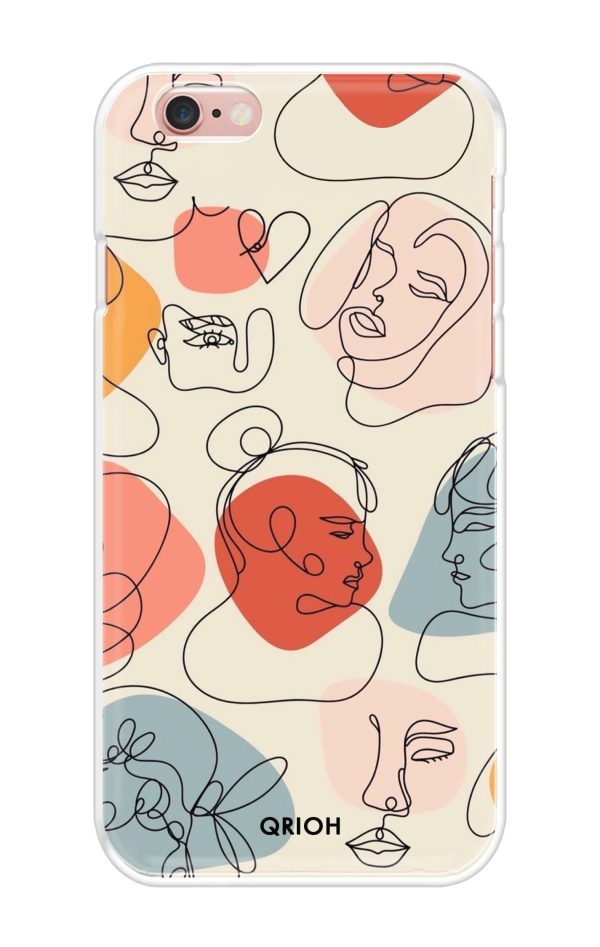 Abstract Faces Soft Cover for iPhone 6s Plus For Cheap