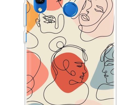 Abstract Faces Soft Cover for Huawei Y9 Prime 2019 For Discount