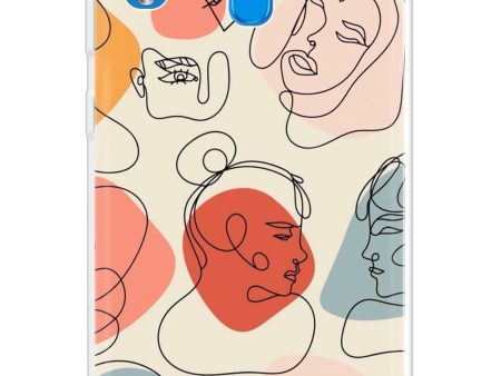 Abstract Faces Soft Cover for Samsung Galaxy A30 For Discount