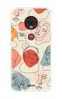 Abstract Faces Soft Cover for Motorola Moto G7 Plus For Discount