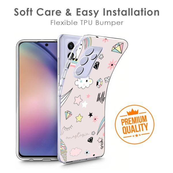 Unicorn Doodle Soft Cover For Samsung Galaxy A6s For Cheap