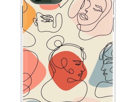 Abstract Faces Soft Cover for iPhone 11 Pro Max For Cheap