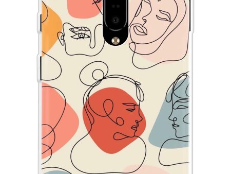 Abstract Faces Soft Cover for OnePlus 7 Pro For Sale