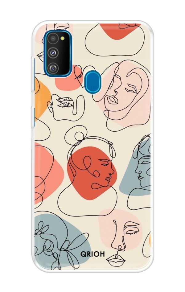 Abstract Faces Soft Cover for Samsung Galaxy M30s Online now