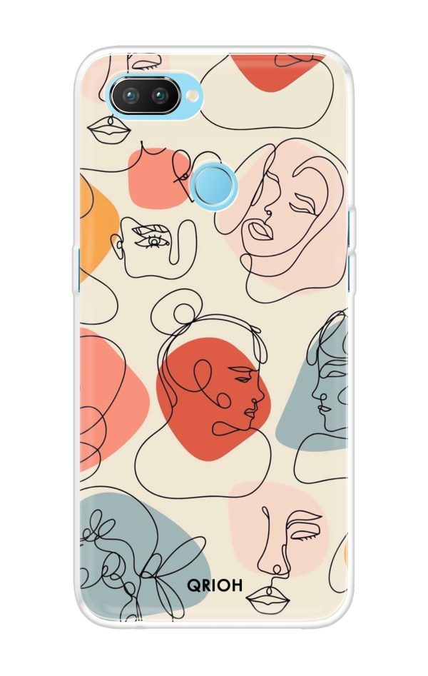 Abstract Faces Soft Cover for Realme U1 Online Hot Sale