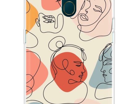 Abstract Faces Soft Cover for Oppo A9 Discount