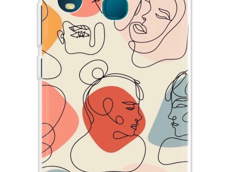 Abstract Faces Soft Cover for Vivo U10 Supply