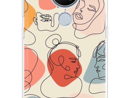 Abstract Faces Soft Cover for Nokia 6.2 Sale