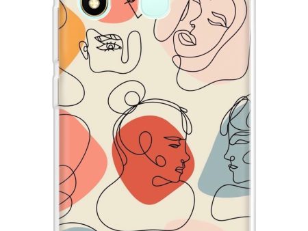 Abstract Faces Soft Cover for Vivo U3 Online