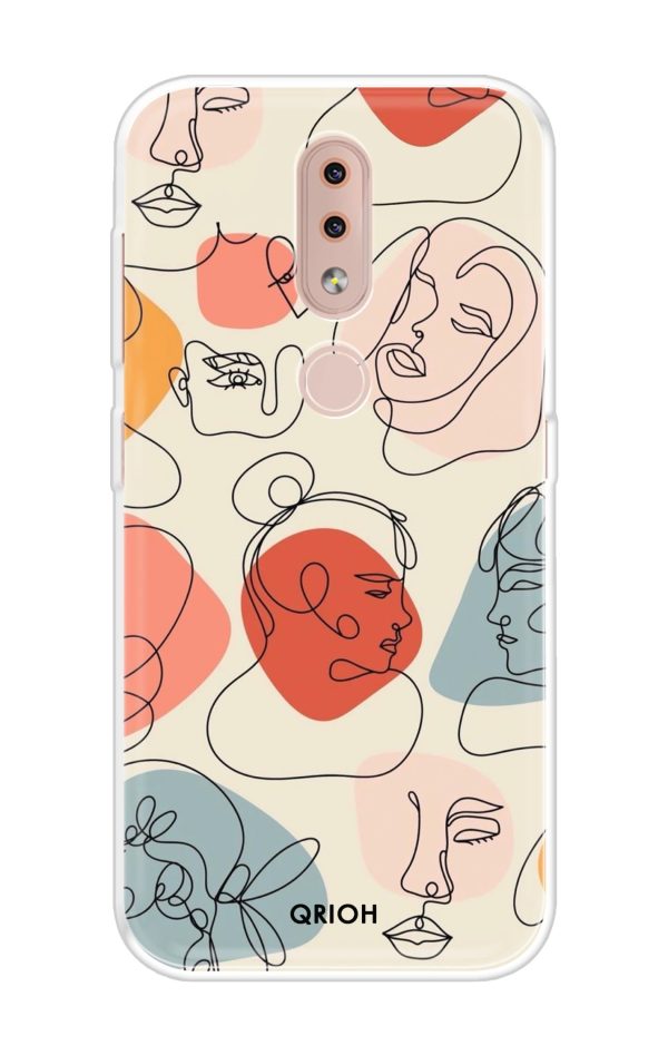 Abstract Faces Soft Cover for Nokia 4.2 Online Hot Sale