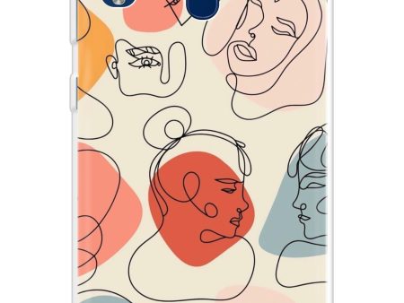 Abstract Faces Soft Cover for Samsung Galaxy A20 For Sale