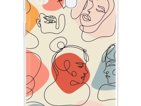 Abstract Faces Soft Cover for Samsung Galaxy A40 Sale